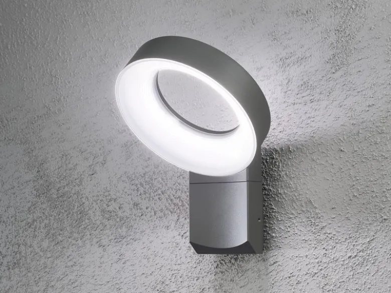 Auffällige Wandleuchte ASTI, anthrazit, 18 Watt HP-LED, 1400 Lumen, 5000K