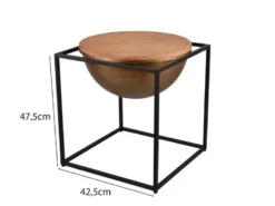 Ausgefallene Couchtische 2er Set aus Metall und Holz