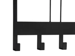 Ausgefallene Türgarderobe LOTTI aus Metall in Schwarz, Breite 48cm