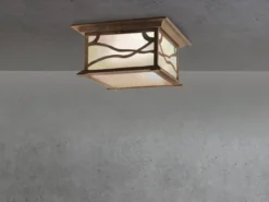 Ausgefallene Außendeckenleuchte MORRIS im antiken Design, Ø30cm