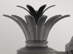 Ausgefallene Außenwandleuchte PLANTATION Schwarz, Höhe 54cm