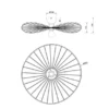 Ausgefallene Deckenleuchte CHAPEAU Lampenschirm Schwarzer Draht, Ø 60cm