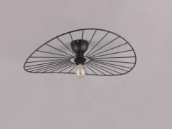 Ausgefallene Deckenleuchte CHAPEAU Lampenschirm Schwarzer Draht, Ø 60cm