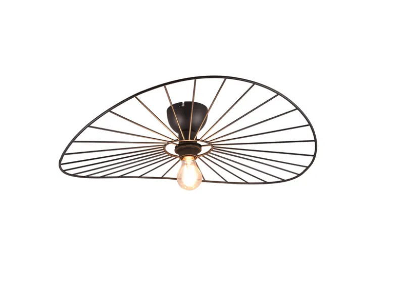 Ausgefallene Deckenleuchte CHAPEAU Lampenschirm Schwarzer Draht, Ø 60cm