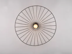 Ausgefallene Deckenleuchte CHAPEAU Lampenschirm Schwarzer Draht, Ø 60cm