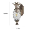 Ausgefallene LED Außenwandleuchte Bronzefarbig, Höhe 35,5cm