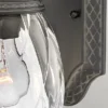 Ausgefallene LED Außenwandleuchte Schwarz, Höhe 35,5cm