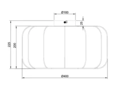 Ausgefallene LED Deckenleuchte mit Stoff Lampenschirm in Weiß, Ø 40cm