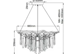 Ausgefallene LED Pendelleuchte Gold matt mit Glas Behang Ø 66cm