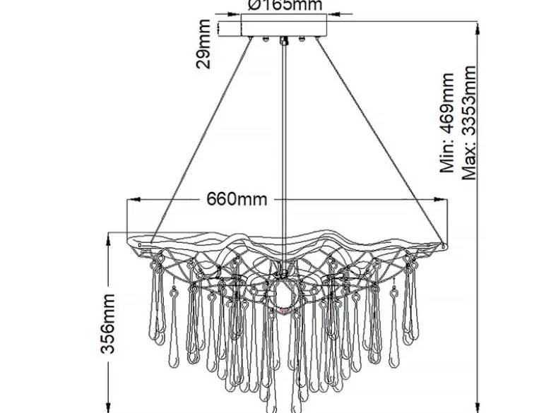 Ausgefallene LED Pendelleuchte Gold matt mit Glas Behang Ø 66cm
