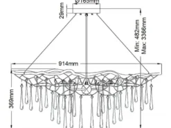 Ausgefallene LED Pendelleuchte Gold matt mit Glas Behang Ø 91cm
