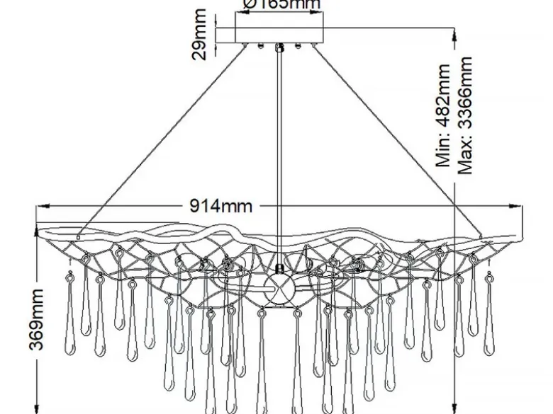 Ausgefallene LED Pendelleuchte Gold matt mit Glas Behang Ø 91cm