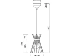Ausgefallene LED Pendelleuchte Draht Lampenschirm Schwarz-Gold, Ø 20cm