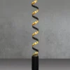 Ausgefallene LED Stehlampe HELIX Schwarz / Gold, Höhe 152cm