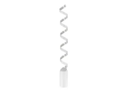 Ausgefallene LED Stehlampe HELIX Weiß / Silber, Höhe 152cm