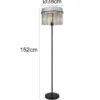 Ausgefallene LED Stehleuchte mit Rauchglas Stäben, Höhe 152cm
