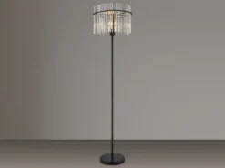 Ausgefallene LED Stehleuchte mit Rauchglas Stäben, Höhe 152cm