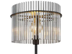 Ausgefallene LED Stehleuchte mit Rauchglas Stäben, Höhe 152cm