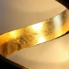 Ausgefallene LED Tischleuchte HELIX Schwarz / Gold groß, Höhe 66cm