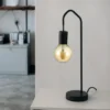 Ausgefallene LED Tischleuchte aus Metall in Schwarz, Höhe 48cm