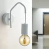 Ausgefallene LED Wandlampe 1-flammig Metall Weiß, Höhe 17,5cm