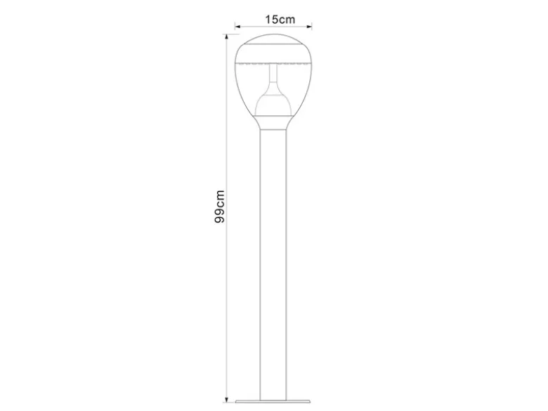 Ausgefallene LED Wegeleuchte CALLISTO aus Edelstahl in Silber, Höhe 99cm