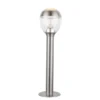 Ausgefallene LED Wegeleuchte CALLISTO aus Edelstahl in Silber, Höhe 59cm