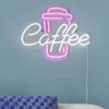 Ausgefallene Neon LED Wandlampe Café mit USB Kabel & Netzteil, Breite 40cm