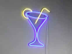 Ausgefallene Neon LED Wandleuchte CHEERS mit USB Kabel & Schalter, Höhe 43cm