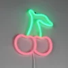 Ausgefallene Neon LED Wandleuchte CERISE mit USB Kabel & Schalter, Höhe 22cm