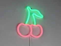 Ausgefallene Neon LED Wandleuchte CERISE mit USB Kabel & Schalter, Höhe 22cm