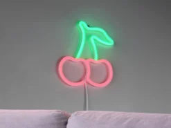 Ausgefallene Neon LED Wandleuchte CERISE mit USB Kabel & Schalter, Höhe 22cm