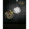Ausgefallene Pendelleuchte DISCALGO Lampenschirm Schwarz-Gold, Ø 54cm