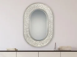 Ausgefallener Wandspiegel CONFETTI 61 x 89cm mit Mosaik Rahmen aus Stahl