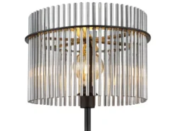 Ausgefallene Stehleuchte GORLEY mit Rauchglas Stäben, Höhe 152cm