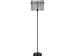 Ausgefallene Stehleuchte GORLEY mit Rauchglas Stäben, Höhe 152cm