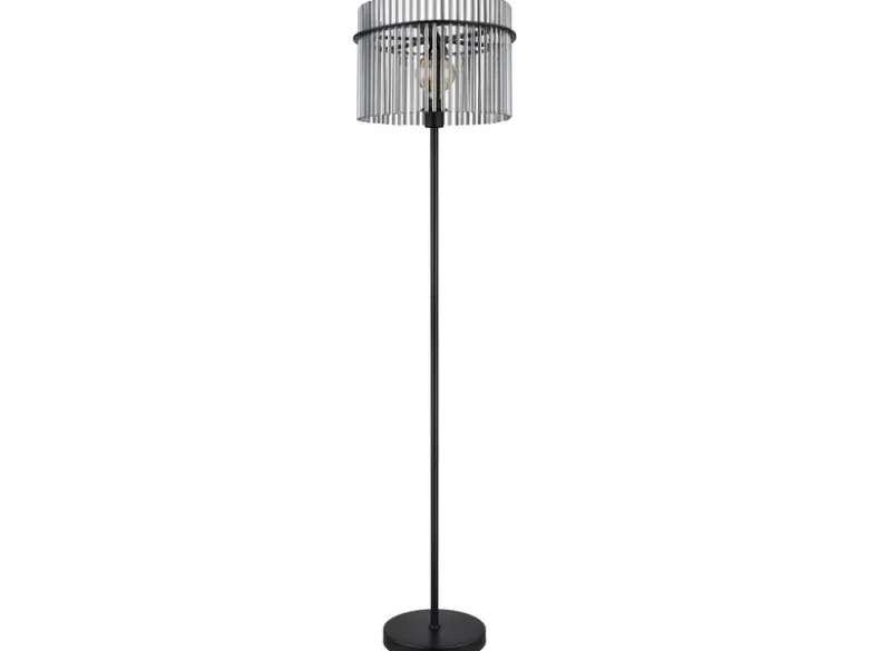 Ausgefallene Stehleuchte GORLEY mit Rauchglas Stäben, Höhe 152cm