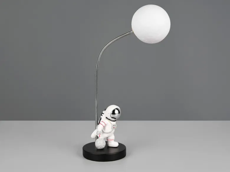 Ausgefallene Tischlampe ARM LED dimmbar, Deko Lampe USB betrieben, Höhe 44cm