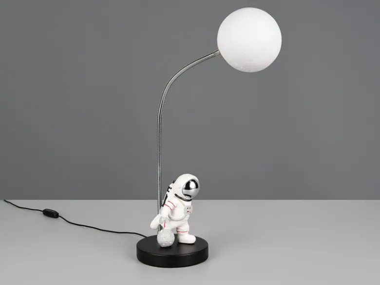 Ausgefallene Tischlampe ARM LED dimmbar, Deko Lampe USB betrieben, Höhe 44cm