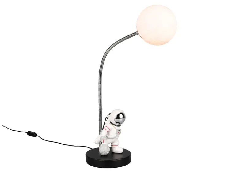Ausgefallene Tischlampe ARM LED dimmbar, Deko Lampe USB betrieben, Höhe 44cm