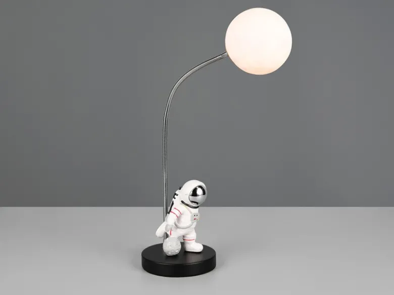 Ausgefallene Tischlampe ARM LED dimmbar, Deko Lampe USB betrieben, Höhe 44cm