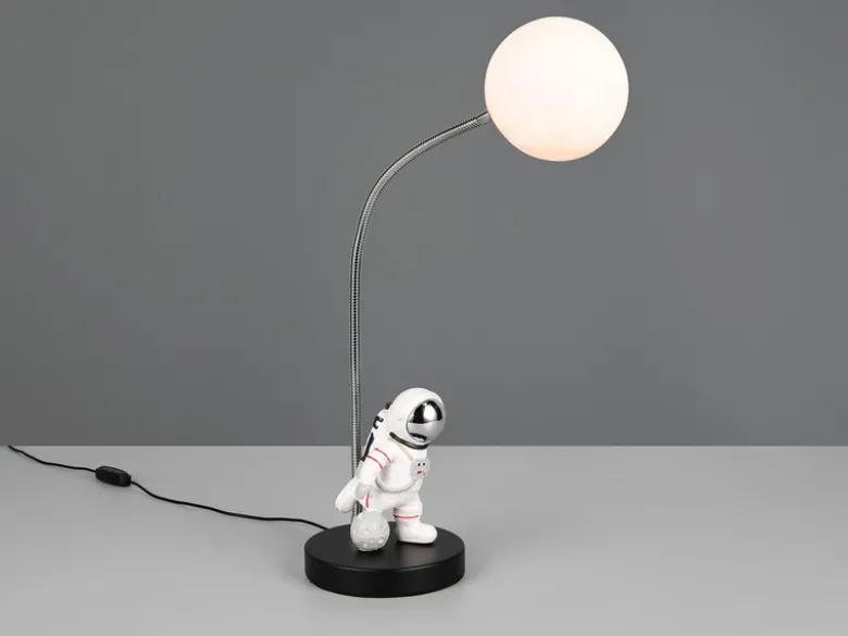 Ausgefallene Tischlampe ARM LED dimmbar, Deko Lampe USB betrieben, Höhe 44cm