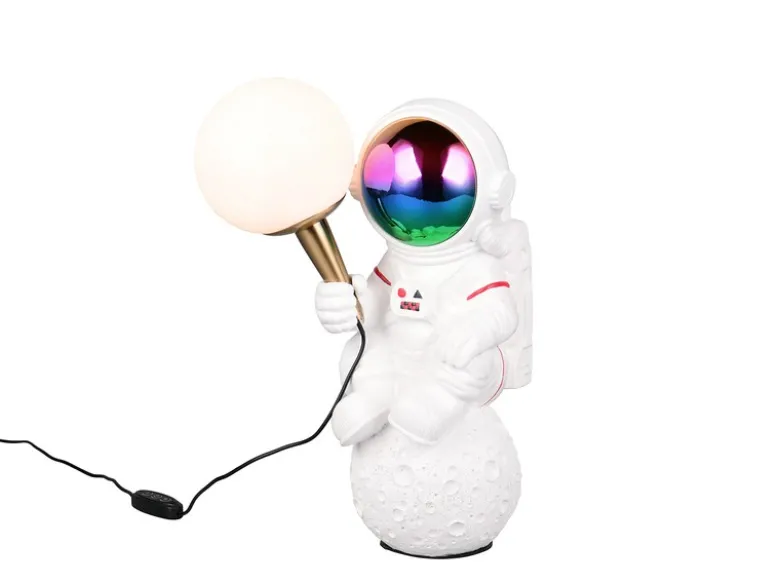 Ausgefallene Tischlampe STRONG LED dimmbar, Deko Lampe USB betrieben, Höhe 33cm