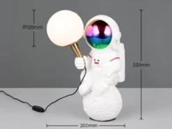 Ausgefallene Tischlampe STRONG LED dimmbar, Deko Lampe USB betrieben, Höhe 33cm