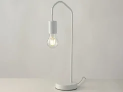Ausgefallene Tischleuchte HABITAT Metall in Weiß, Höhe 48cm