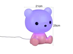 Ausgefallene USB Tischlampe CUTIE mit RGB Farbwechsel, Rosa, Höhe 25cm