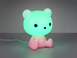 Ausgefallene USB Tischlampe CUTIE mit RGB Farbwechsel, Rosa, Höhe 25cm
