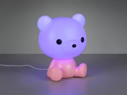 Ausgefallene USB Tischlampe CUTIE mit RGB Farbwechsel, Rosa, Höhe 25cm
