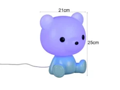 Ausgefallene USB Tischlampe CUTIE mit RGB Farbwechsel, Blau, Höhe 25cm