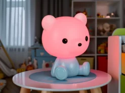 Ausgefallene USB Tischlampe CUTIE mit RGB Farbwechsel, Blau, Höhe 25cm